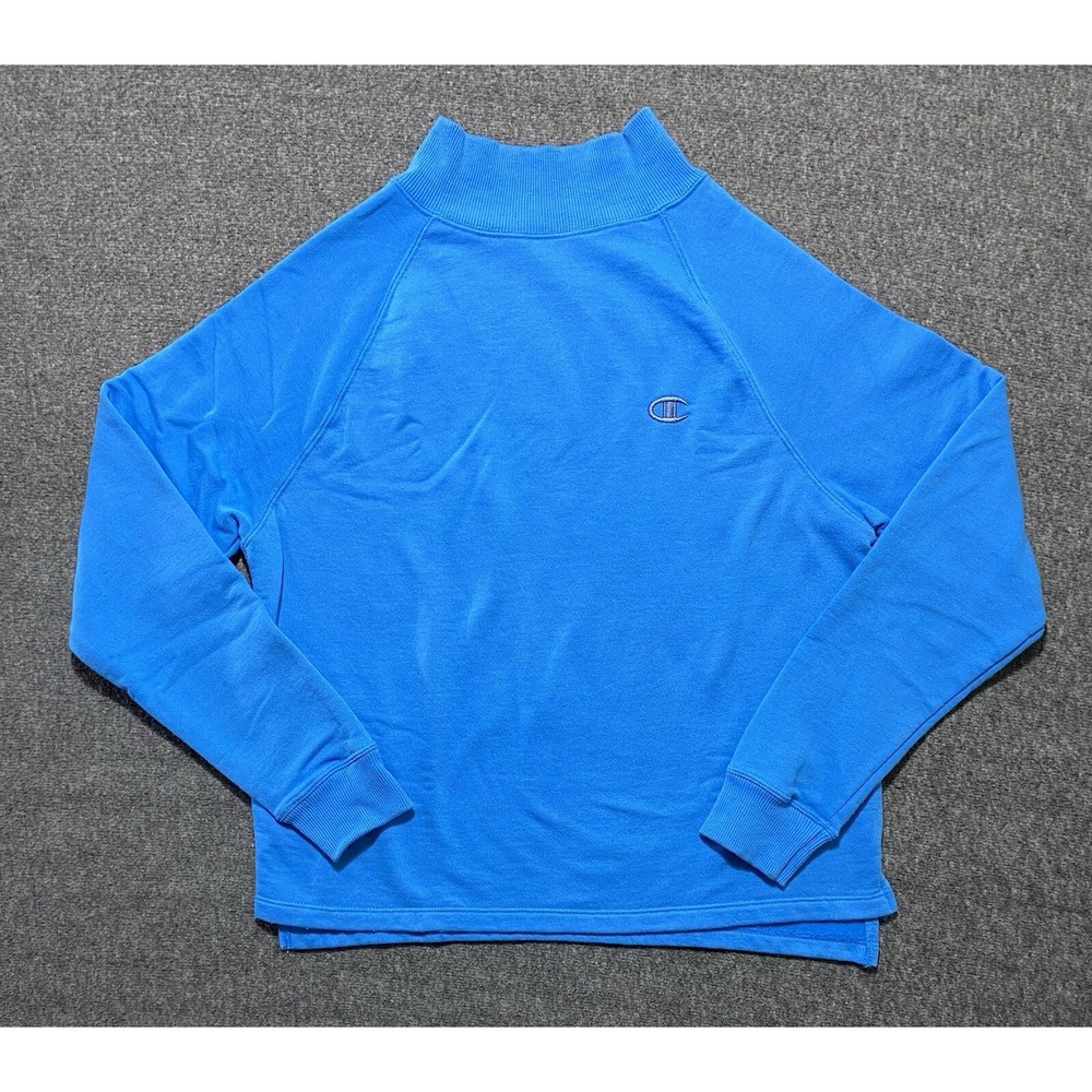 Champion Women's Crew Neck Sweatshirt Blue Size S